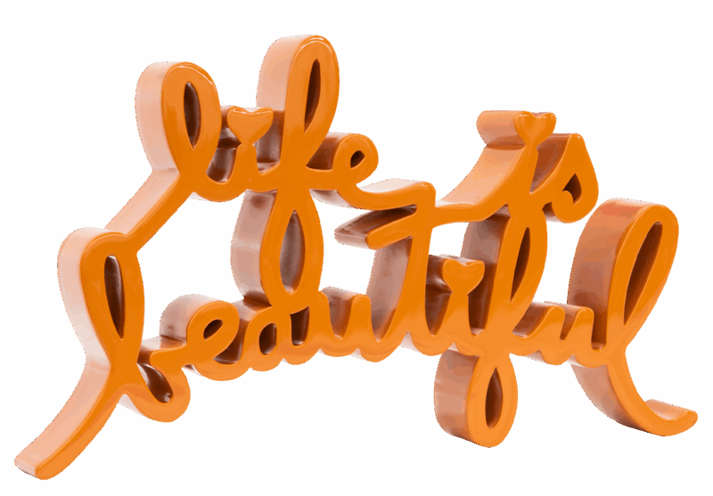 Life Is Beautiful - Tangerine Large