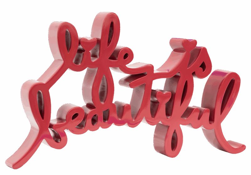Life Is Beautiful - Rasberry Large