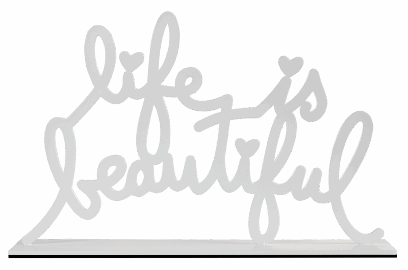 Life Is Beautiful - White Small